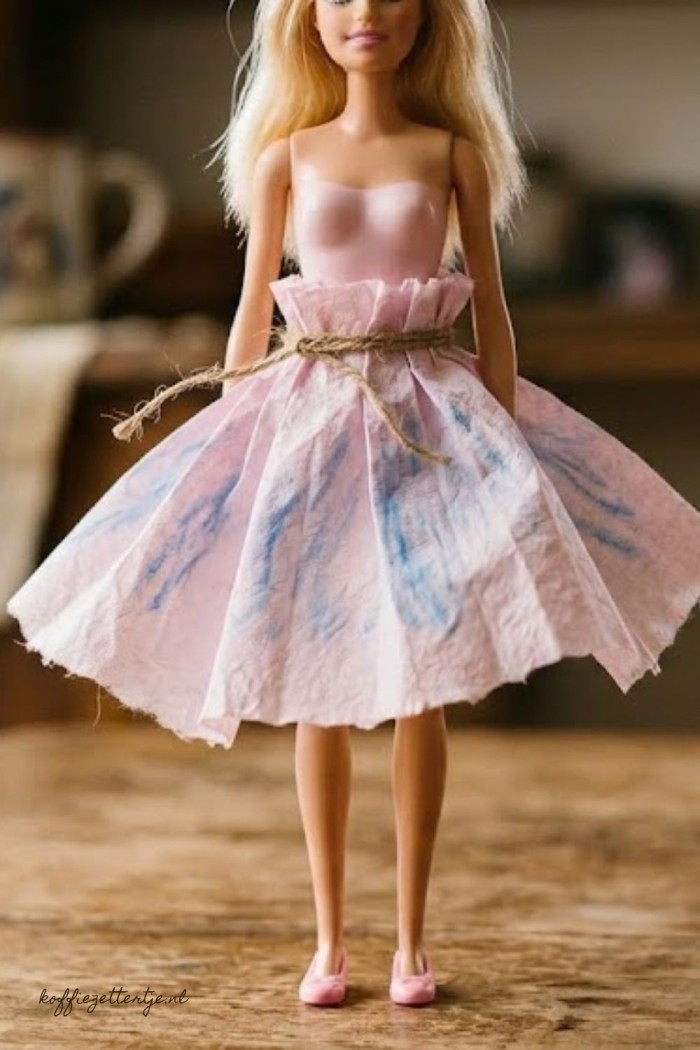 barbie knutsel met koffiefilter